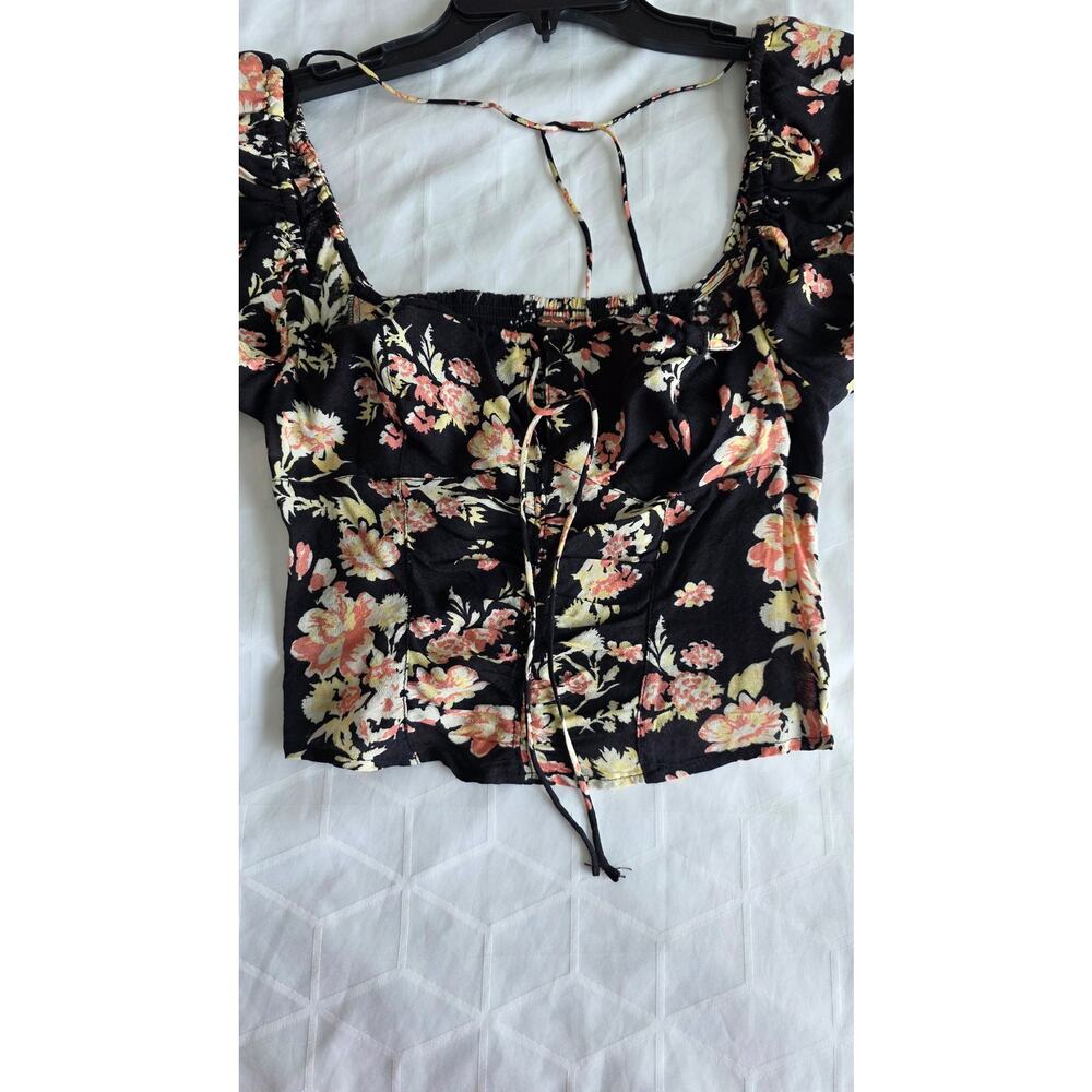 NWT Free People Hilary Print Floral Crop Top Boho XS - Picture 6 of 10